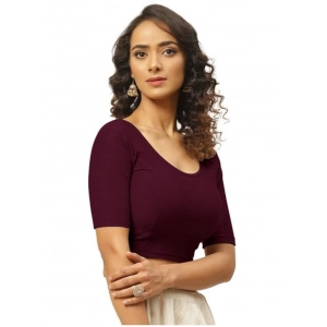 Generic Pack Of_2 Women's Hosiery Short Sleeves Round Neck Non-Padded Blouse (Purple)