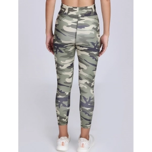 Generic Women's Polyester Spandex Printed Ankle Length High Rise Slip On Tights (Grey)
