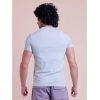 Men's Casual Cotton Solid Half Sleeve Round Neck T-Shirt (Grey)