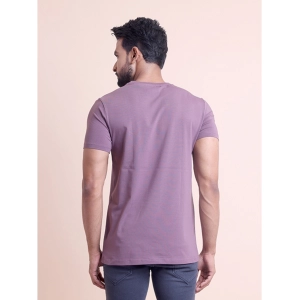Generic Men's Casual Cotton Solid Half Sleeve Round Neck T-Shirt (Berry)
