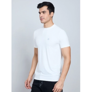 Generic Men's Casual Nylon Solid Half Sleeve Round Neck T-Shirt (White)