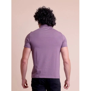 Generic Men's Casual Cotton Solid Half Sleeve Polo Neck T-Shirt (Berry)