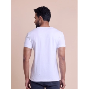 Generic Men's Casual Cotton Solid Half Sleeve V Neck T-Shirt (White)