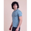 Men's Casual Cotton Printed Half Sleeve Round Neck T-Shirt (Green)