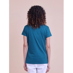 Generic Women's Casual Cotton Printed Half Sleeve Round Neck T-Shirt (BottelGreen)