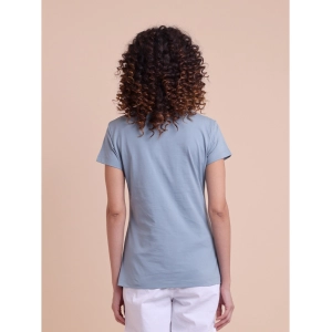 Generic Women's Casual Cotton Printed Half Sleeve Round Neck T-Shirt (Teegrey)