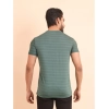 Men's Casual Nylon Solid Half Sleeve Round Neck T-Shirt (Green)