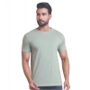 Men's Casual Cotton Solid Half Sleeve Round Neck T-Shirt (Newsage)