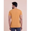 Men's Casual Cotton Solid Half Sleeve Round Neck T-Shirt (Brown)
