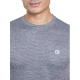 Men's Casual Nylon Solid Half Sleeve Round Neck T-Shirt (Black)