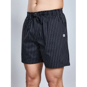 Generic Men's Casual Cotton Checkred Above Knee Boxer Shorts (Black)