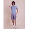 Men's Casual Cotton Solid Half Sleeve Round Neck T-Shirt (Purple)