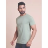 Men's Casual Cotton Solid Half Sleeve Round Neck T-Shirt (Newsage)