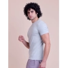 Men's Casual Cotton Solid Half Sleeve Round Neck T-Shirt (Grey)