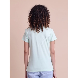Generic Women's Casual Cotton Printed Half Sleeve Round Neck T-Shirt (Mint)