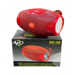Plastic Rubber Wireless AO105 Bluetooth Speaker (Red)