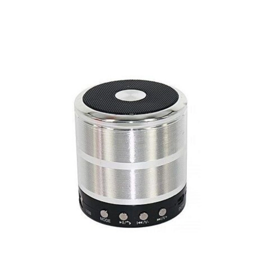 Plastic Rubber Wireless WS887 Bluetooth Speaker (Silver)