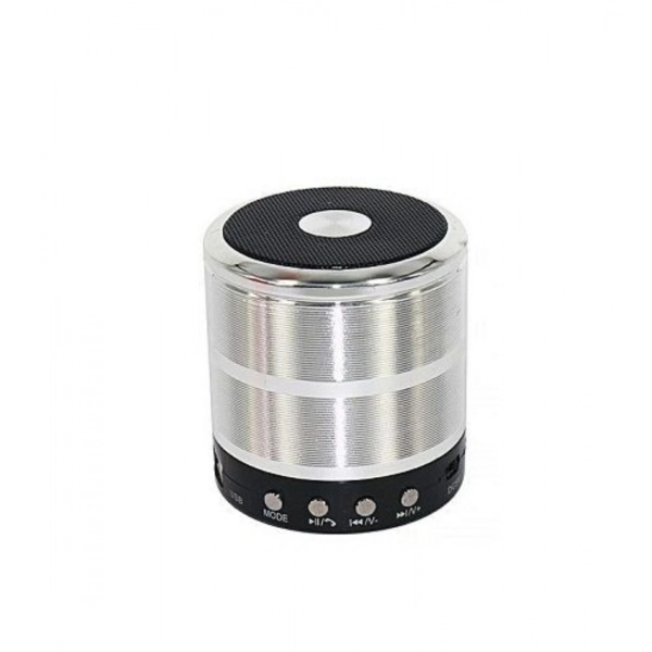 Dropship Plastic Rubber Wireless WS887 Bluetooth Speaker (Silver)