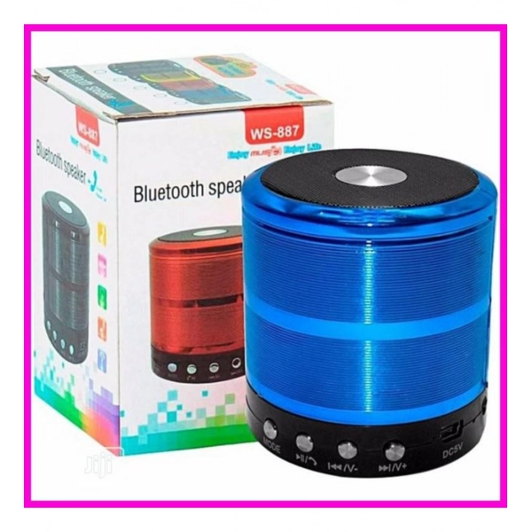 Dropship Plastic Rubber Wireless WS887 Bluetooth Speaker (Blue)