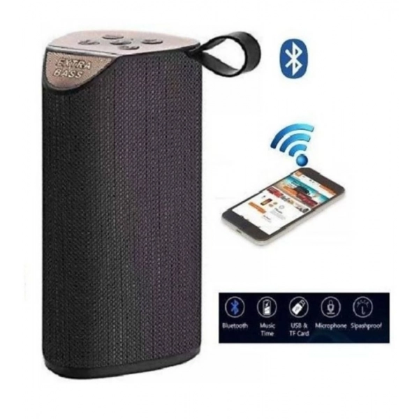 Dropship Plastic Rubber Wireless TG111 Bluetooth Speaker (Black)