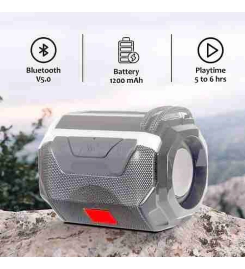 Plastic Rubber Wireless A005 Bluetooth Speaker (Grey)