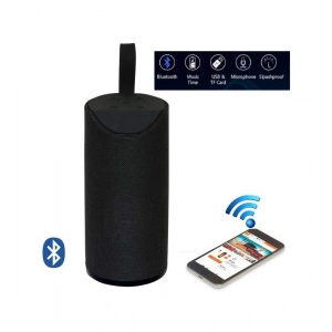 Generic Plastic Rubber Wireless TG113 Bluetooth Speaker (Black)