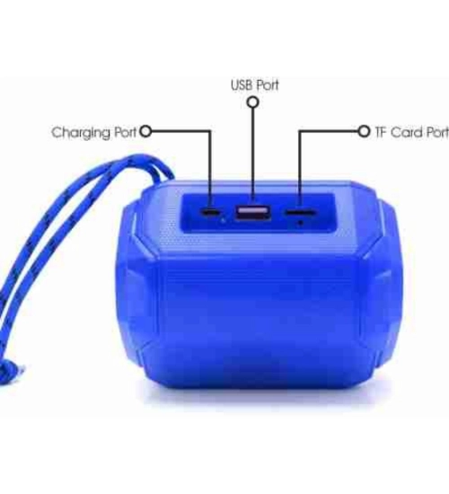 Plastic Rubber Wireless A005 Bluetooth Speaker (Blue)