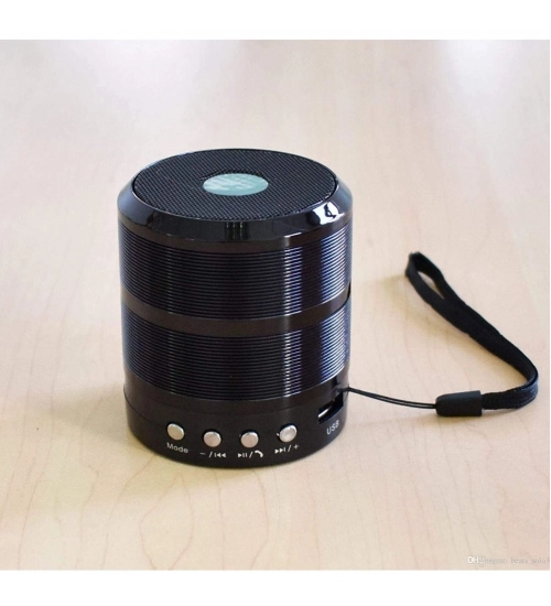 Plastic Rubber Wireless WS887 Bluetooth Speaker (Black)