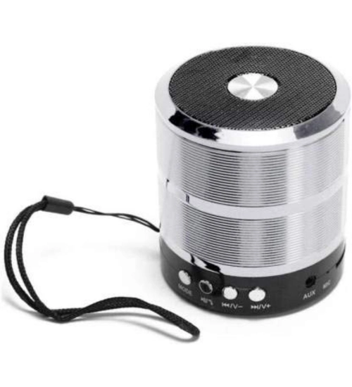 Plastic Rubber Wireless WS887 Bluetooth Speaker (Silver)