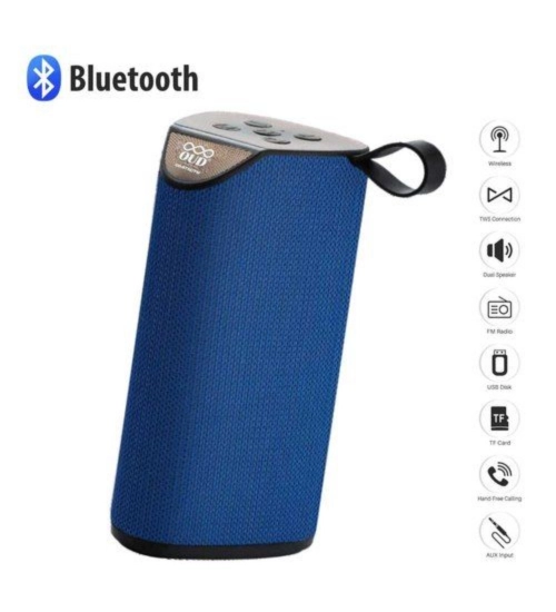 Plastic Rubber Wireless TG111 Bluetooth Speaker (Blue)