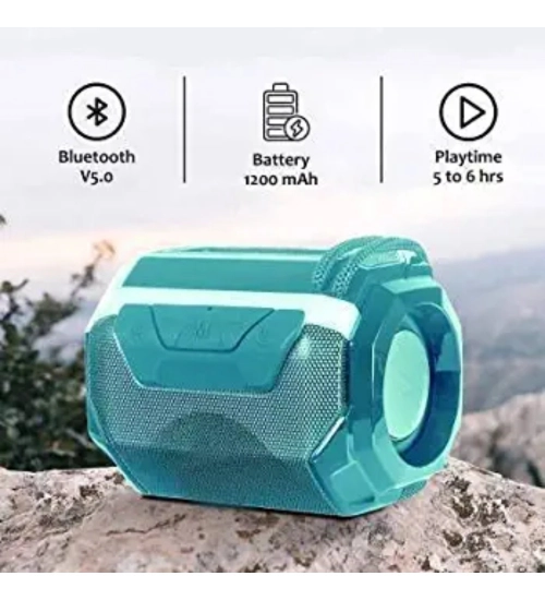 Plastic Rubber Wireless A005 Bluetooth Speaker (Sky Blue)