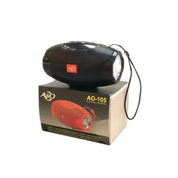 Dropship Plastic Rubber Wireless AO105 Bluetooth Speaker (Black)