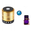 Dropship Plastic Rubber Wireless WS887 Bluetooth Speaker (Gold)