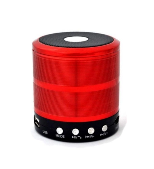Plastic Rubber Wireless WS887 Bluetooth Speaker (Red)