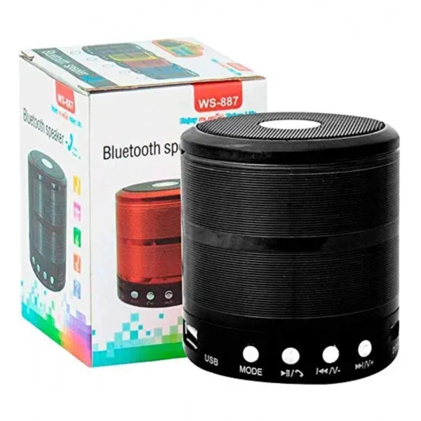 Dropship Plastic Rubber Wireless WS887 Bluetooth Speaker (Black)
