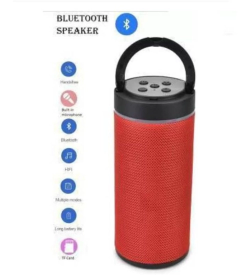Plastic Rubber Wireless KT125 Bluetooth Speaker (Red)