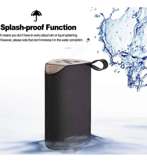 Plastic Rubber Wireless TG111 Bluetooth Speaker (Black)