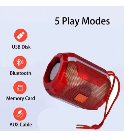 Plastic Rubber Wireless A005 Bluetooth Speaker (Red)