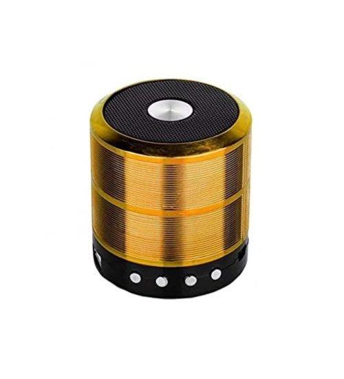 Plastic Rubber Wireless WS887 Bluetooth Speaker (Gold)