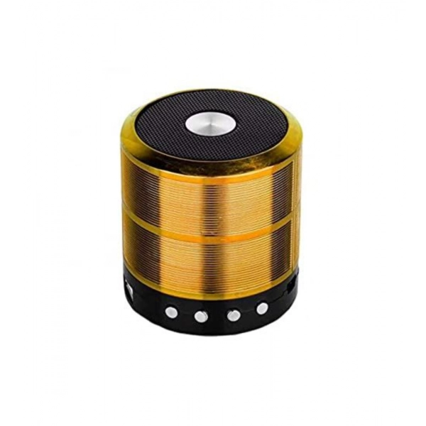 Dropship Plastic Rubber Wireless WS887 Bluetooth Speaker (Gold)
