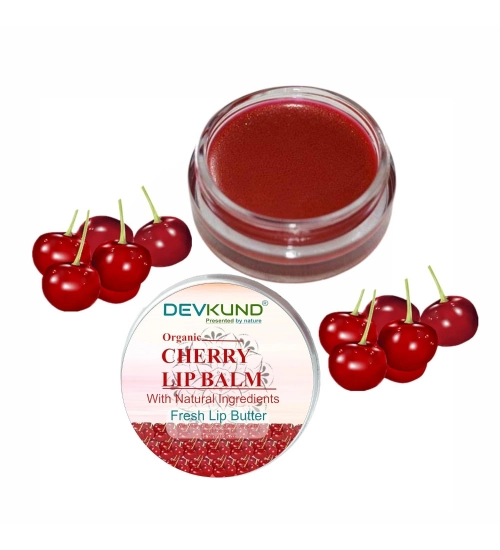 Unisex Herbal Dark And Chapped Lips Cherry Lip Balm (10gm)