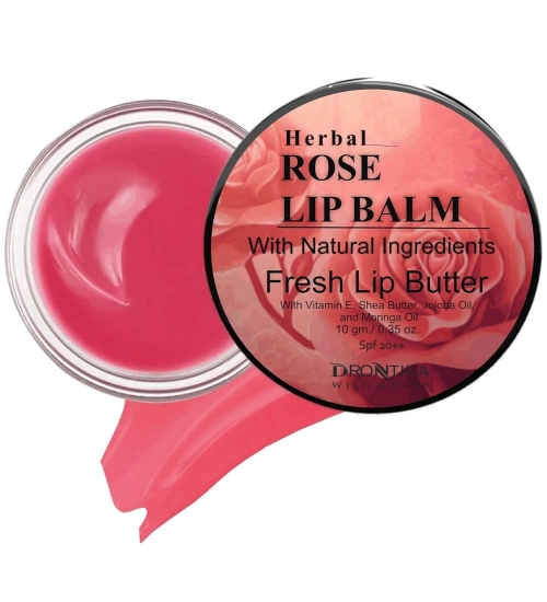 Unisex Herbal Dark And Chapped Lips Rose Lip Balm (10gm)