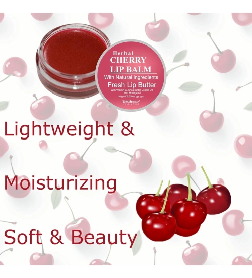 Unisex Herbal Dark And Chapped Lips Cherry Lip Balm (10gm)