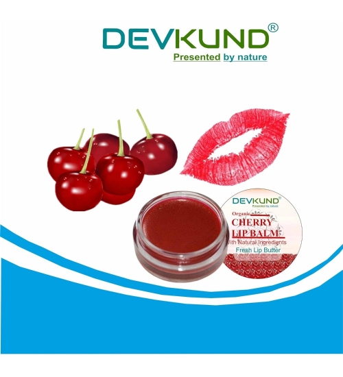 Unisex Herbal Dark And Chapped Lips Cherry Lip Balm (10gm)