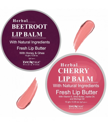 Beastofcloud Unisex Herbal Dark And Chapped Lips Beetroot &amp; Cherry Lip Balm Pack Of 2 (20gm)