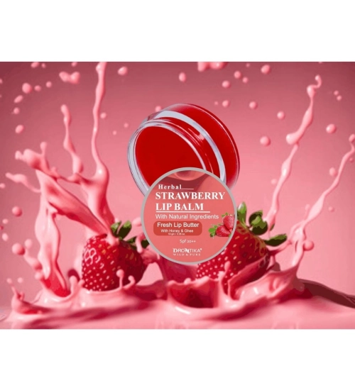 Unisex Herbal Dark And Chapped Lips Cherry &Strawberry Lip Balm Pack Of 2  (10gm)