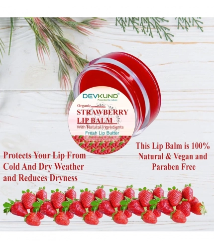 Beastofcloud Unisex Herbal Dark And Chapped Lips Strawberry Lip Balm (10gm)