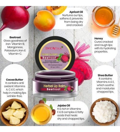 Unisex Herbal Dark And Chapped Lips Beetroot Lip Balm Pack Of 2  (20gm)