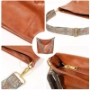 Beastofcloud Women's PU Leather Medium Sling bag Zipper Handbag (Brown)
