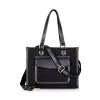 Beastofcloud Women's Canvas Medium Top handle Satchel Zipper Handbag (Black)